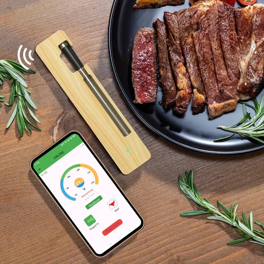 Slimme Vleesthermometer – Altijd perfect gegaard vlees, zonder stress